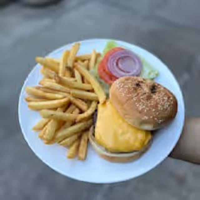 Plain Burger or Chicken Sandwich.
