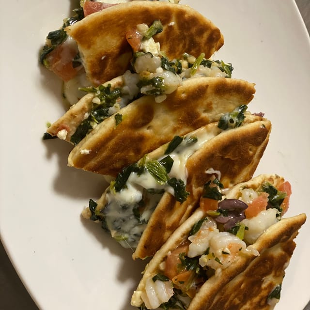 Mediterranean Shrimp Sandwich.