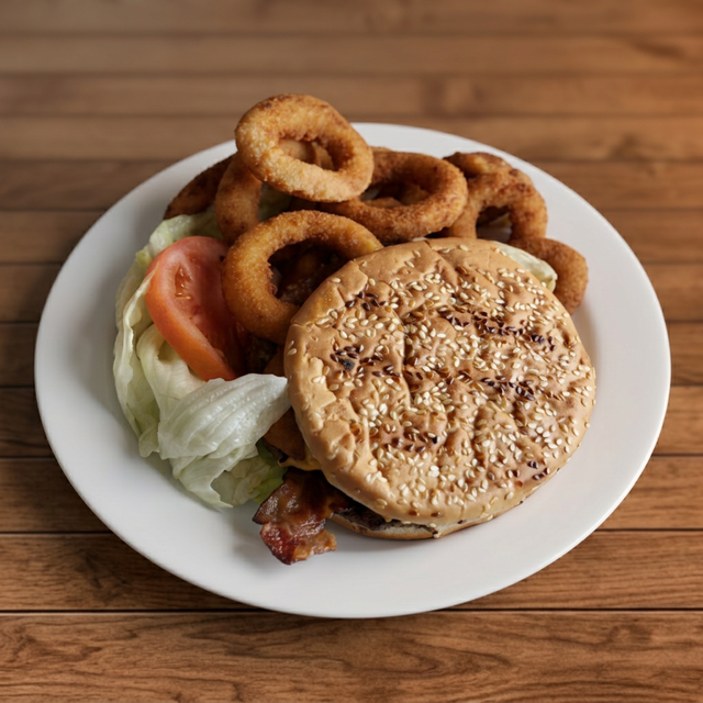Deluxe Burger or Chicken Sandwich.